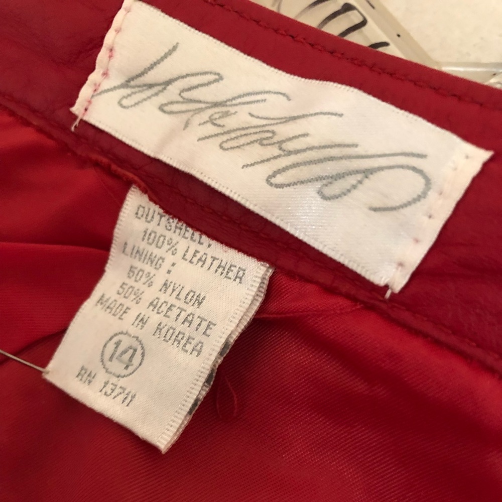 Vintage Lord & Taylor Red Leather
